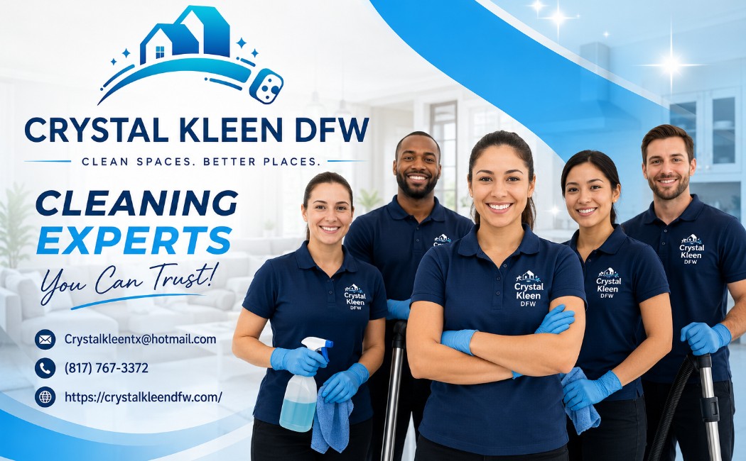 Experienced cleaning professionals standing together as a trusted residential and commercial cleaning team